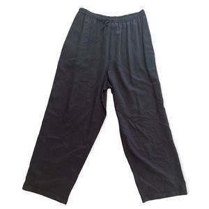 Vintage Black Silk Pants